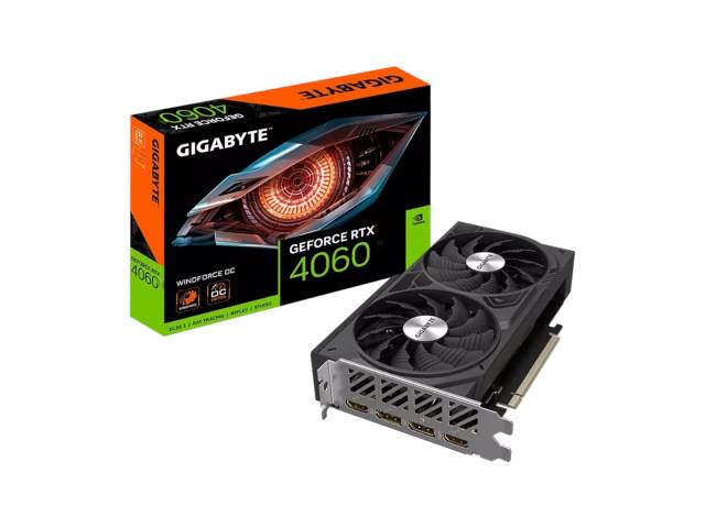 Experimenta el rendimiento de  la tarjeta Gigabyte GeForce RTX 4060 WINDFORCE OC 8G potente y versátil que te permite disfrutar de los últimos juegos con gráficos impresionantes y un rendimiento fluido.