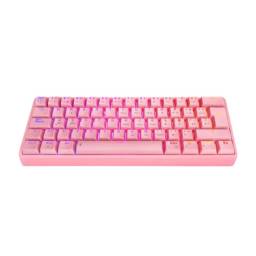 Teclado Gamer Eagle warrior Mecnico Usb inalmbrico bluetooth Rgb - Rosado