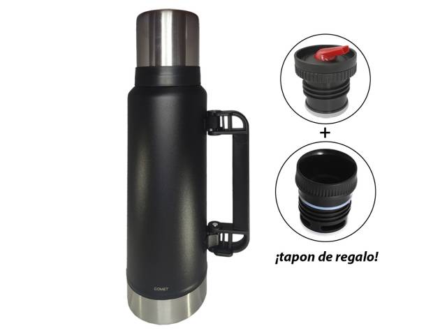 El Termo Comet 1.2 L   Tapón Regalo es una excelente opción para quienes buscan un termo práctico, duradero y de alta calidad. Su diseño elegante y funcional lo convierte en el compañero ideal para tus aventuras diarias.