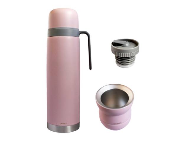 Tu compañero perfecto para el mate! El combo Comet te permite disfrutar de un mate caliente en cualquier lugar y a cualquier hora. Con su diseño elegante y su capacidad de mantener la temperatura.