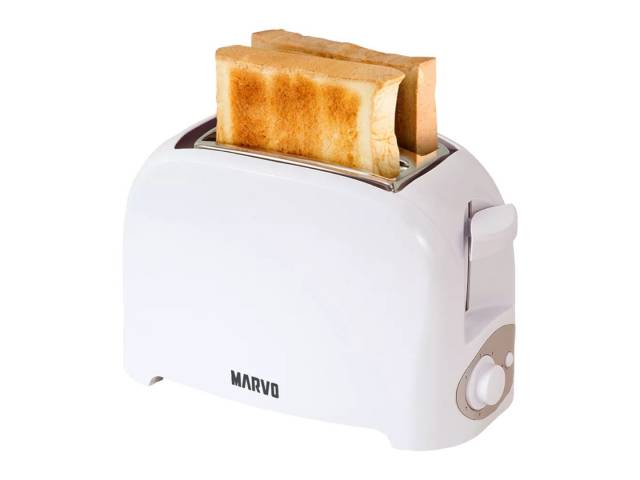 Disfruta de un desayuno crujiente y sabroso cada mañana con la Tostadora Marvo para 2 Panes 750W