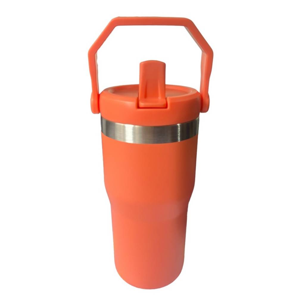 Disfruta de tus bebidas favoritas a la temperatura perfecta con el Vaso Térmico Comet de 600ml en color coral. Su doble pared de acero inoxidable mantiene tus bebidas frías y calientes por 12hs 