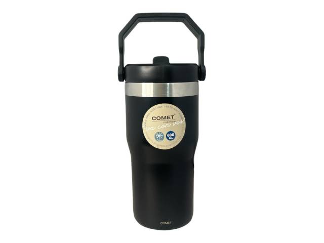 Disfruta de tus bebidas favoritas a la temperatura perfecta con el Vaso Térmico Comet de 600ml en color coral. Su doble pared de acero inoxidable mantiene tus bebidas frías y calientes por 12hs 