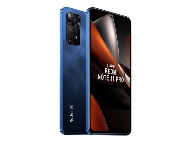 Elegante, potente y versátil. El Redmi Note 11 Pro 5G azul oscuro es el compañero ideal para tu día a día. Con su pantalla AMOLED de 6.67 pulgadas, cámara de 108MP y batería de larga duración!